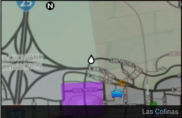Radar lokacji Las colinas, zaułek - Polish Real Life